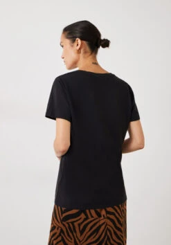 Hari Scoop Neck Cotton Slub T-Shirt -Clothing Store 005675 0456 03