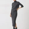 Harper Roll Neck Midi Dress