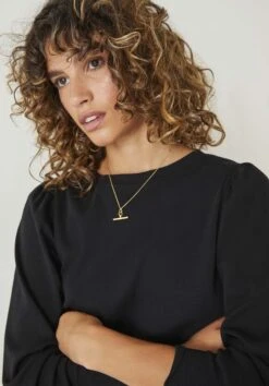 Emily Puff Sleeve Jersey Top -Clothing Store 007404 0456 04