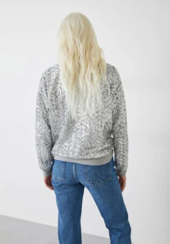 Silver Sequin Sweatshirt 16 Silver Sequin Sweatshirt -Clothing Store 008708 3142 03