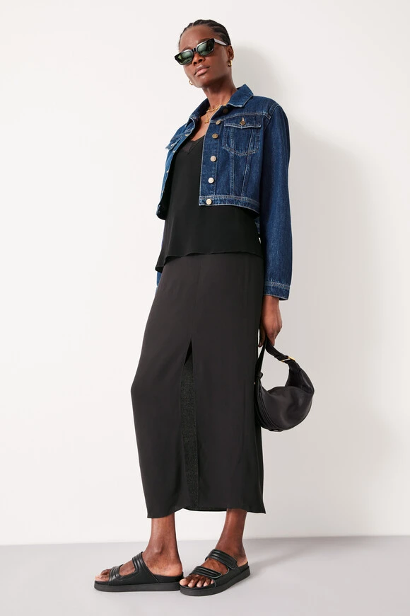 Ciara Cropped Denim Jacket 2 Ciara Cropped Denim Jacket - Image 2