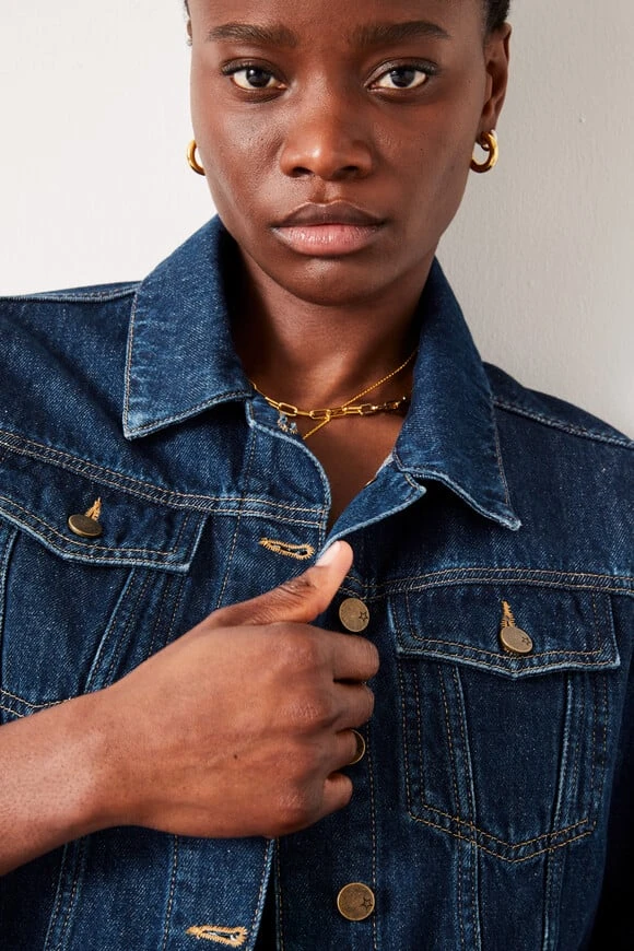 Ciara Cropped Denim Jacket 4 Ciara Cropped Denim Jacket - Image 4