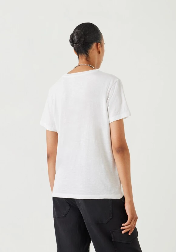 Hattie Cotton Slub Crew Neck T-Shirt 3 Hattie Cotton Slub Crew Neck T-Shirt - Image 3