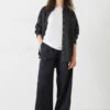 Alpa Wide Leg Wool Blend Trousers