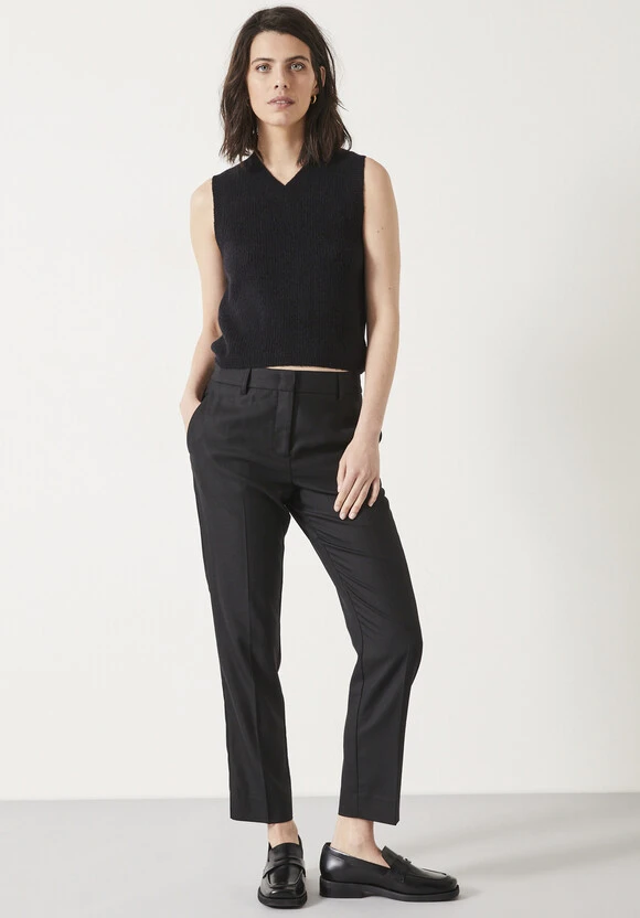 Amanda Cropped Suit Wool Blend Trousers 1 Amanda Cropped Suit Wool Blend Trousers