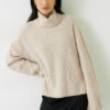 Keily Ribbed Roll Neck Wool Blend Jumper