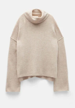 Keily Ribbed Roll Neck Wool Blend Jumper -Clothing Store 009522 4146 07 4