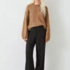 Emily Wide Leg Wool Blend Trousers