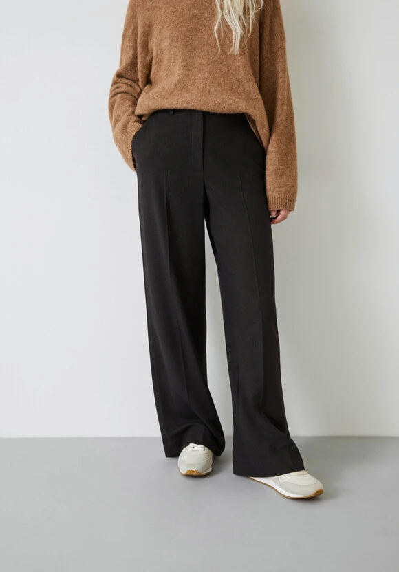 Emily Wide Leg Wool Blend Trousers 2 Emily Wide Leg Wool Blend Trousers - Image 2