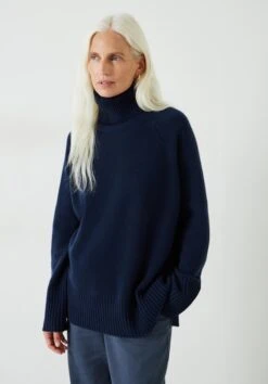 Ida Chunky Cashmere Roll Neck Jumper