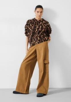 Jess Wide Leg Cargo Trousers
