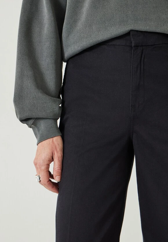 Camille Flat Front Cotton Trousers 4 Camille Flat Front Cotton Trousers - Image 4