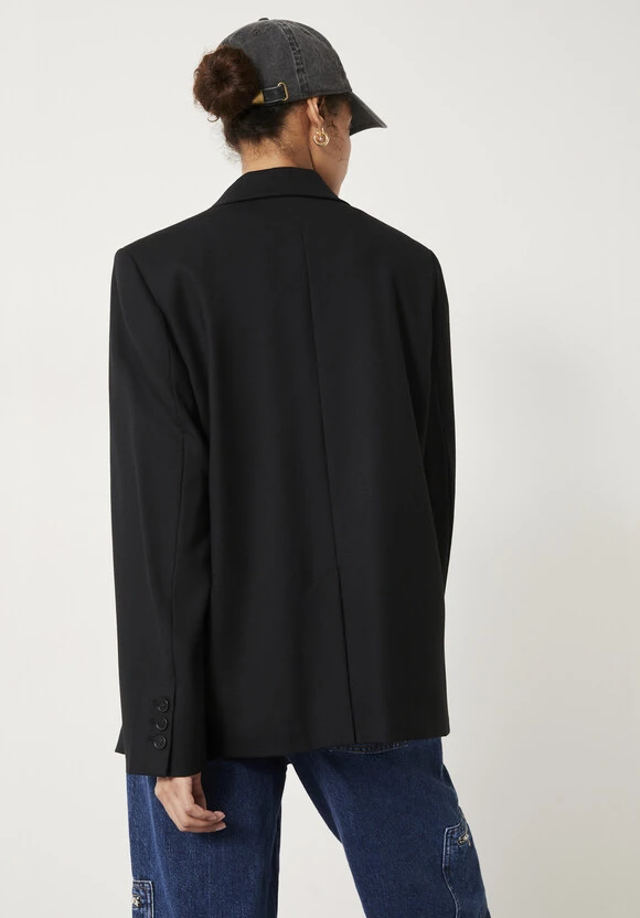 Double Breasted Wool Blend Blazer 3 Double Breasted Wool Blend Blazer - Image 3