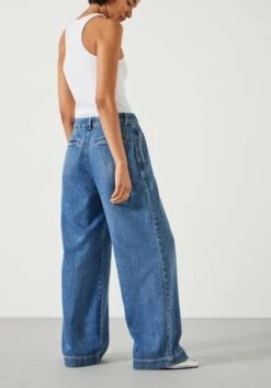 Lya Pleated Wide-Leg Jeans -Clothing Store 009708 2797 03