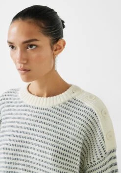 Zoya Striped Wool Blend Jumper -Clothing Store 009714 1664 04