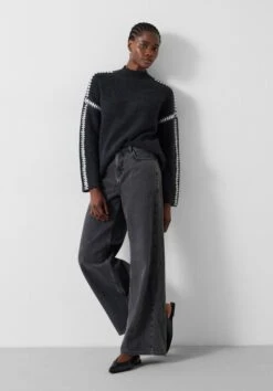 Celine Contrast Stitch Wool Blend Jumper -Clothing Store 009717 2806 02