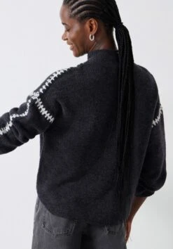 Celine Contrast Stitch Wool Blend Jumper -Clothing Store 009717 2806 03