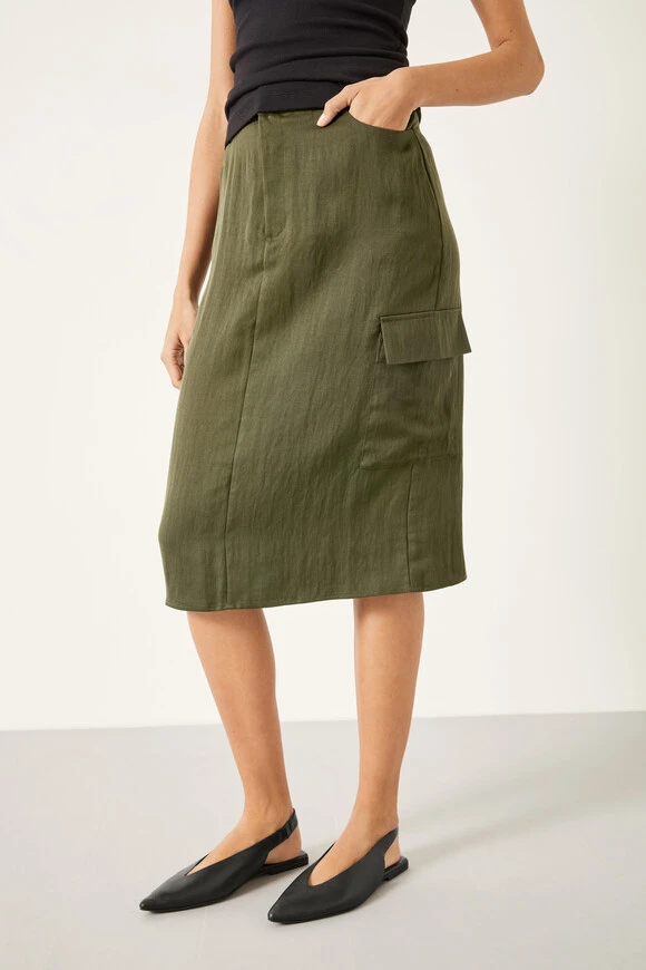 Amba Knee Length Cargo Skirt 2 Amba Knee Length Cargo Skirt - Image 2