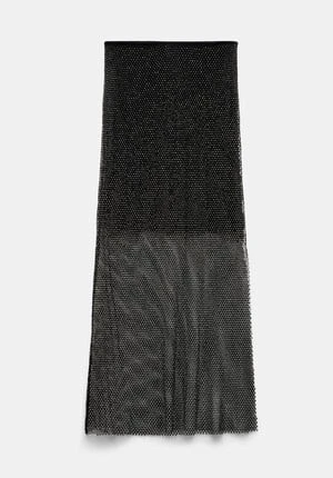 Metallic Ribbed Midi Skirt 19 Metallic Ribbed Midi Skirt - Image 19