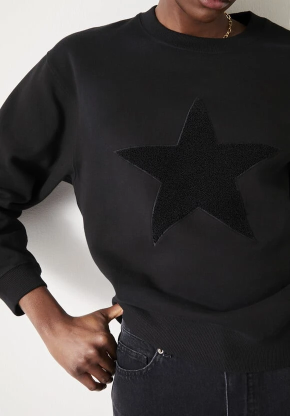 Simran Star Texture Sweatshirt 4 Simran Star Texture Sweatshirt - Image 4