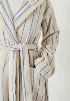 Renée Striped Cotton Towelling Robe -Clothing Store 009840 0340 04