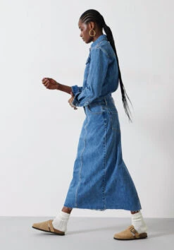 Tate Denim Maxi Shirt Dress -Clothing Store 009907 2797 04