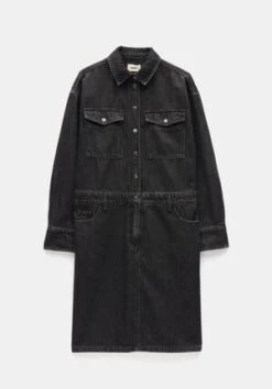 Deanna Washed Black Denim Overshirt 25 Deanna Washed Black Denim Overshirt -Clothing Store 010050 2826 07 9