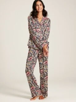 Navy Floral Pyjama Set