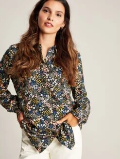 Joules Blue Kalina Concealed Placket Shirt