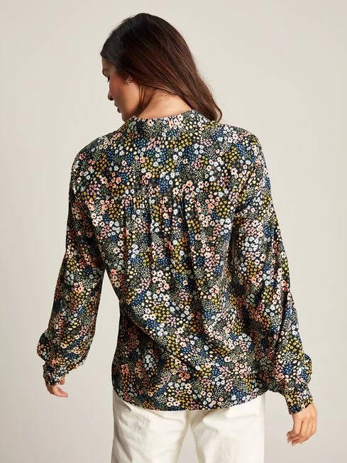 Joules Blue Kalina Concealed Placket Shirt 2 Joules Blue Kalina Concealed Placket Shirt - Image 2