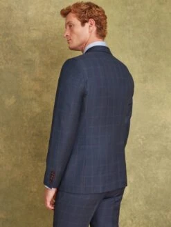 Navy/Rust Wool Slim Fit Suit: Jacket 9 Navy/Rust Wool Slim Fit Suit: Jacket -Clothing Store 132 701s3