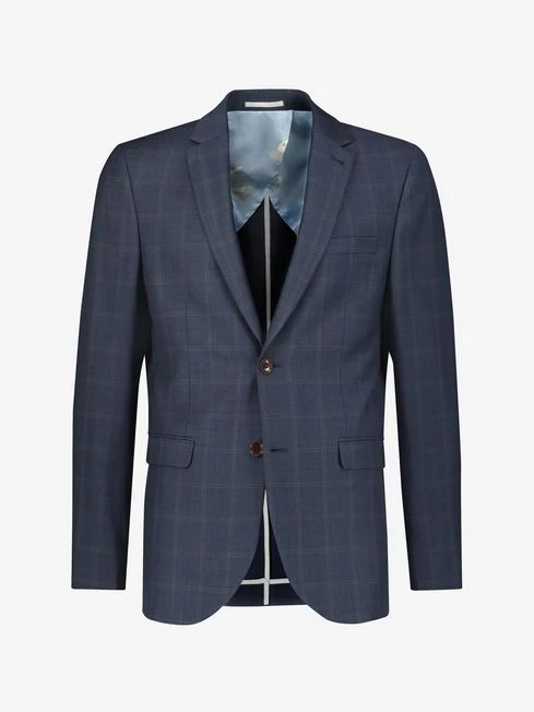 Navy/Rust Wool Slim Fit Suit: Jacket 7 Navy/Rust Wool Slim Fit Suit: Jacket - Image 7