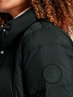 Black Showerproof Feather Down Long Coat 12 Black Showerproof Feather Down Long Coat -Clothing Store 154898s5