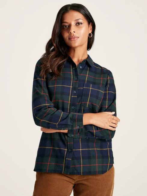 Green Check Brushed Shirt 3 Green Check Brushed Shirt - Image 3