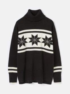 Black/Cream Snowflake Jumper -Clothing Store 157397s6