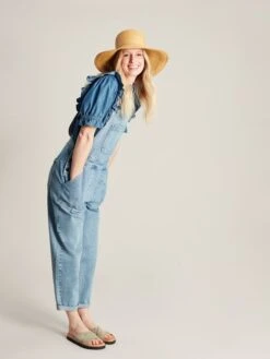 Blue Straight Leg Dungarees -Clothing Store 170664s16