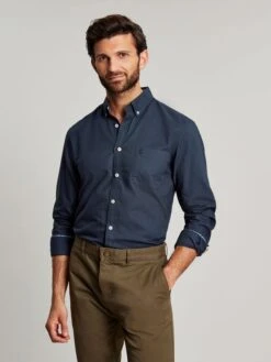 Oxford Navy Blue Classic Fit Shirt -Clothing Store 190215s5