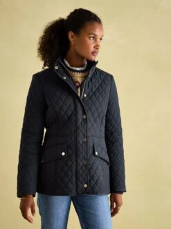 Navy Showerproof Quilted Jacket