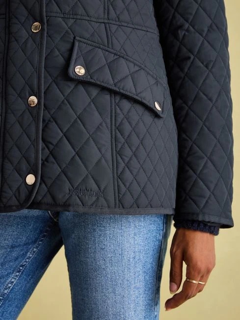 Navy Showerproof Quilted Jacket 4 Navy Showerproof Quilted Jacket - Image 4