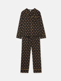 Black Floral Pyjama Set -Clothing Store 208885s6