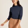 Navy Roll Neck Top