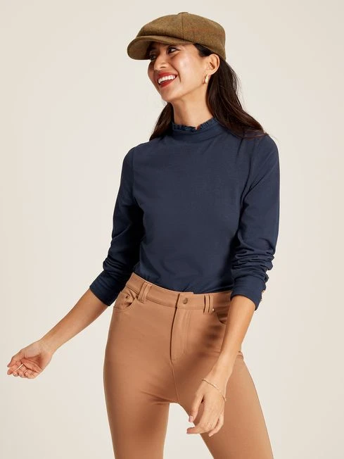 Navy Roll Neck Top 1 Navy Roll Neck Top