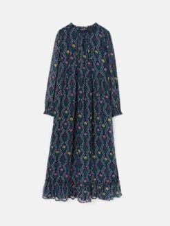 Navy Floral Georgette Dress -Clothing Store 232512s8
