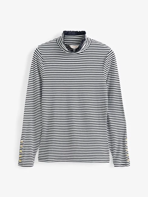 Black/Cream Roll Neck Top 1 Black/Cream Roll Neck Top