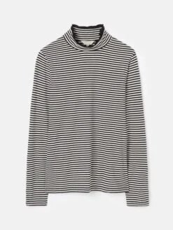 Black/Cream Roll Neck Top 11 Black/Cream Roll Neck Top -Clothing Store 282608s6