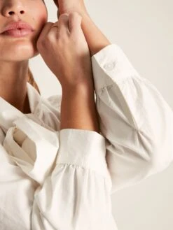 White Tie Neck Blouse -Clothing Store 287382s6