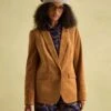 Tan Brown Cord Blazer