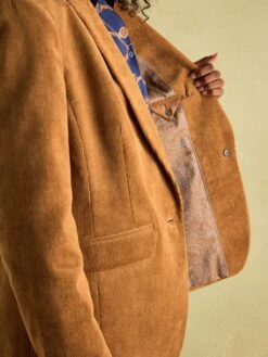 Tan Brown Cord Blazer -Clothing Store 308249s6