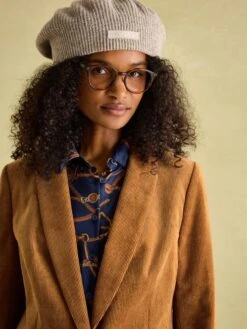 Tan Brown Cord Blazer -Clothing Store 308249s7