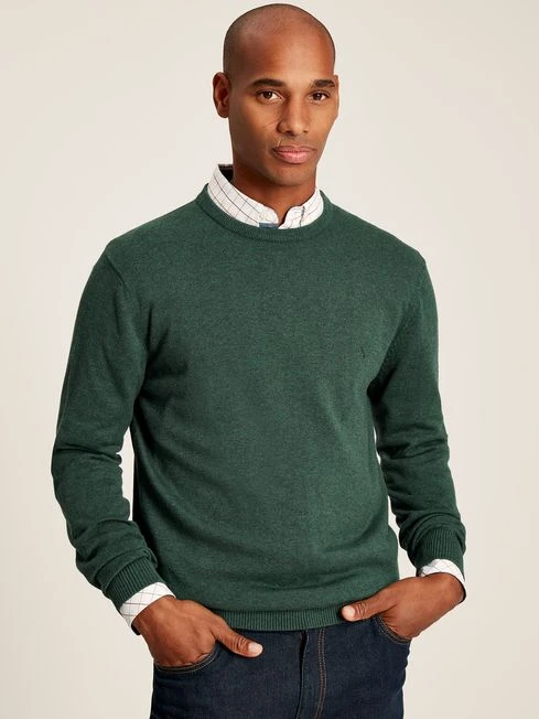 Green Crew Neck Knitted Jumper 1 Green Crew Neck Knitted Jumper